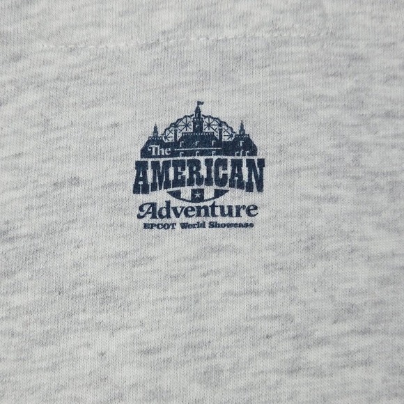 Disney Parks American Adventure Raglan Long Sleeve Mickey USA Flag Gray Medium - Picture 6 of 8